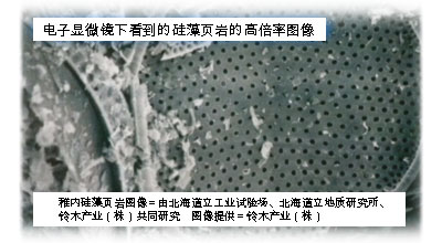 Wakkanai Siliceous shale's image photographed with high-power electron microscope